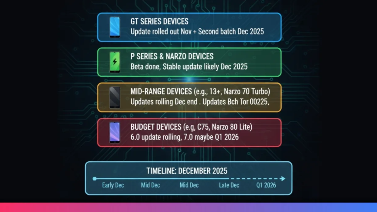 Realme UI 7.0 December 2025 Update Full Device Rollout Schedule & What to Expect