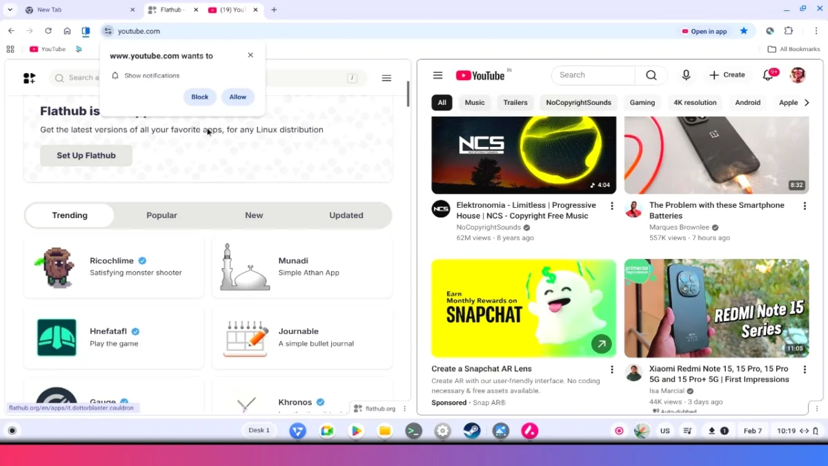 fyde os browser tab split feature
