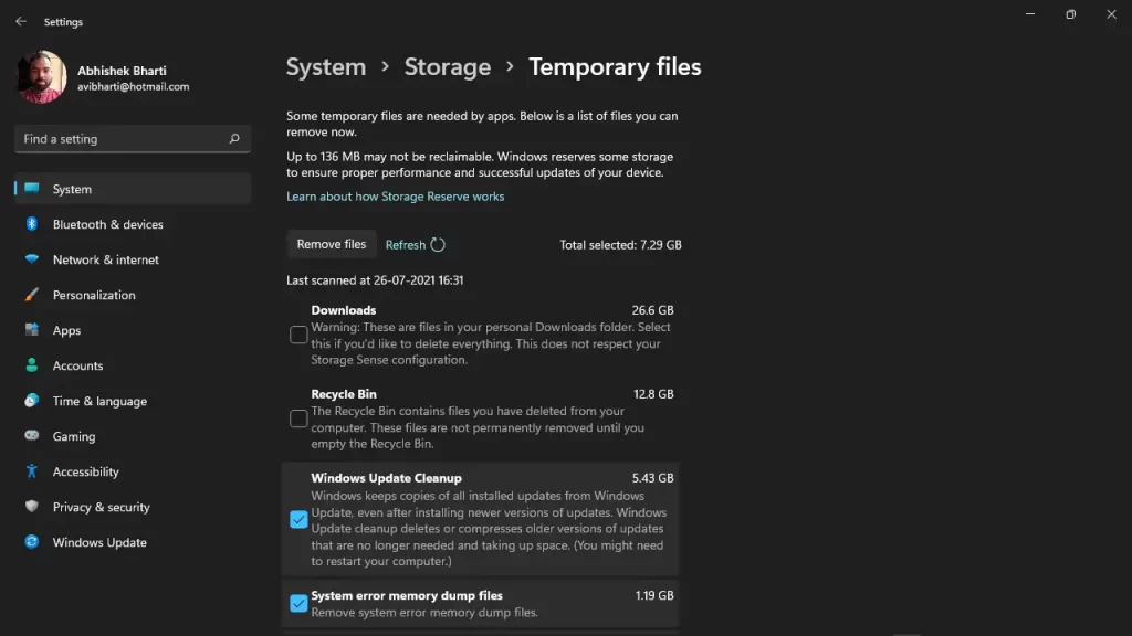 speed up windows 11 by deleting temporary files
