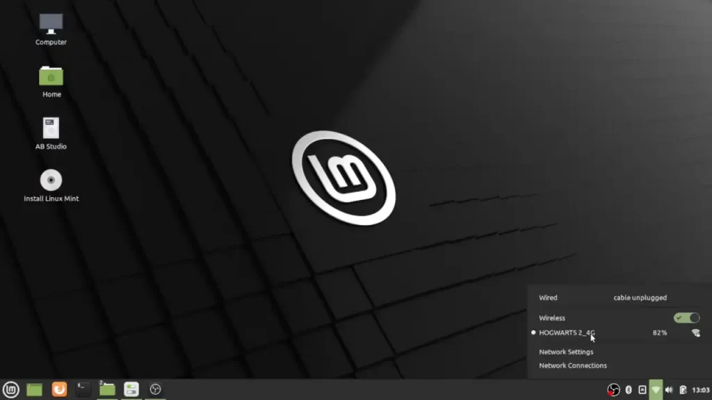 Linux Mint Homescreen