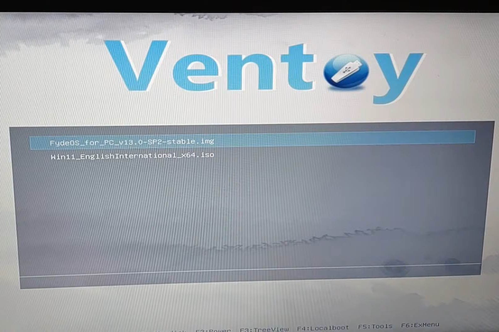 ventoy boot menu