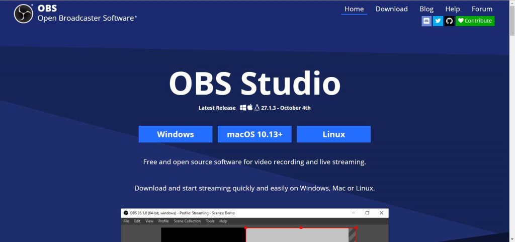 obs studio download website 
