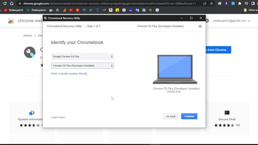 creating chrome os flex recovery image