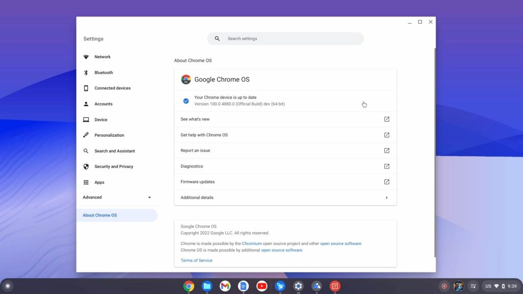 google chrome os flex version