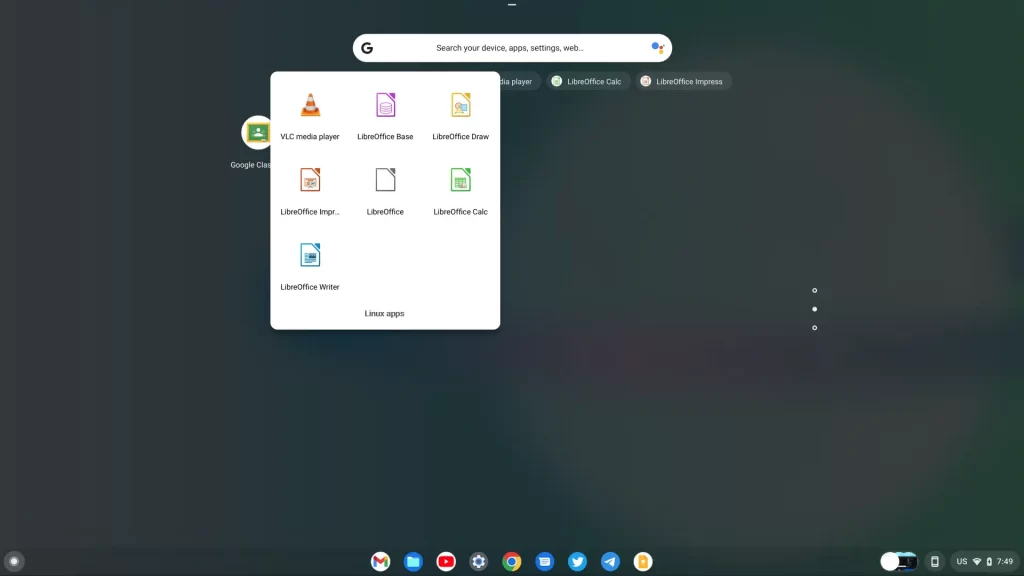 linux apps on chrome os flex