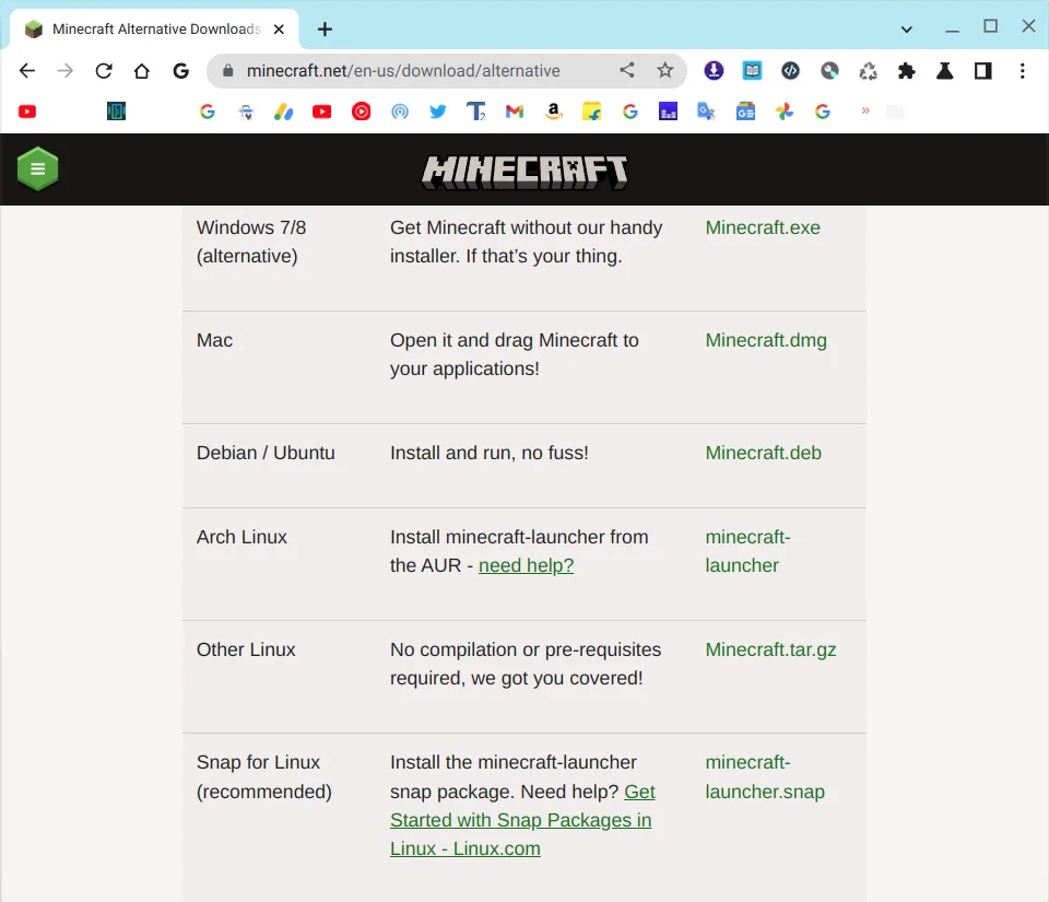 minecraft download chrome os flex
