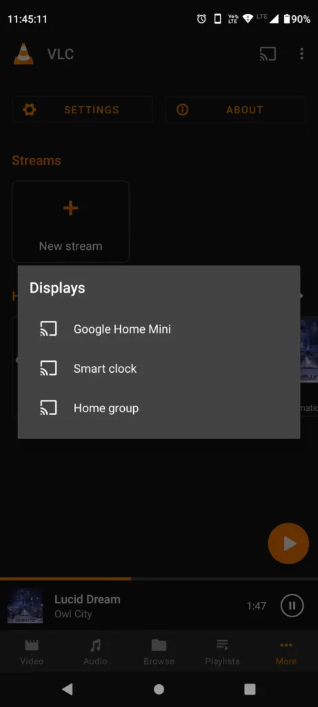 vlc for android chrome cast - best offline music player android