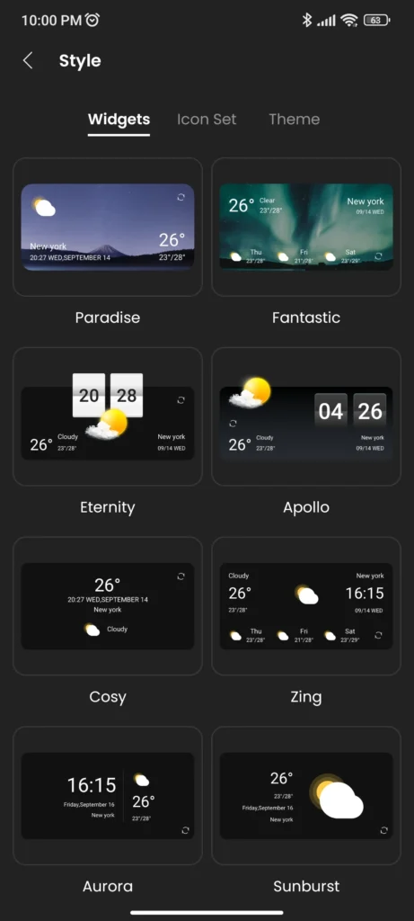 weather app for Android