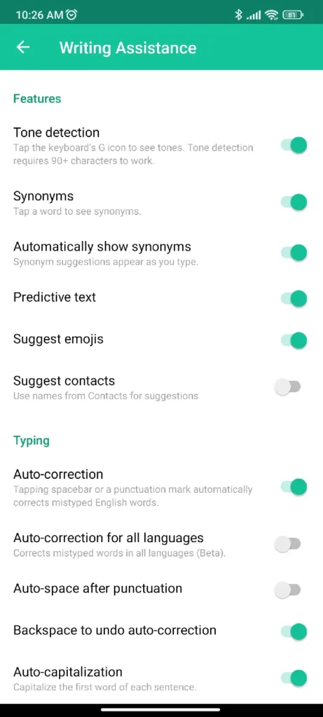 Grammarly - best keyboard apps for android