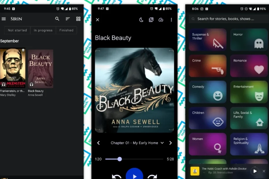 best audiobook player apps for Android shakeuptech