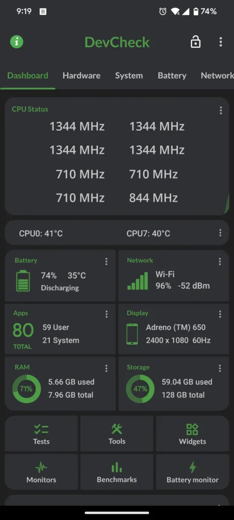 DevCheck Device Info - Best Hardware Test Apps For Android