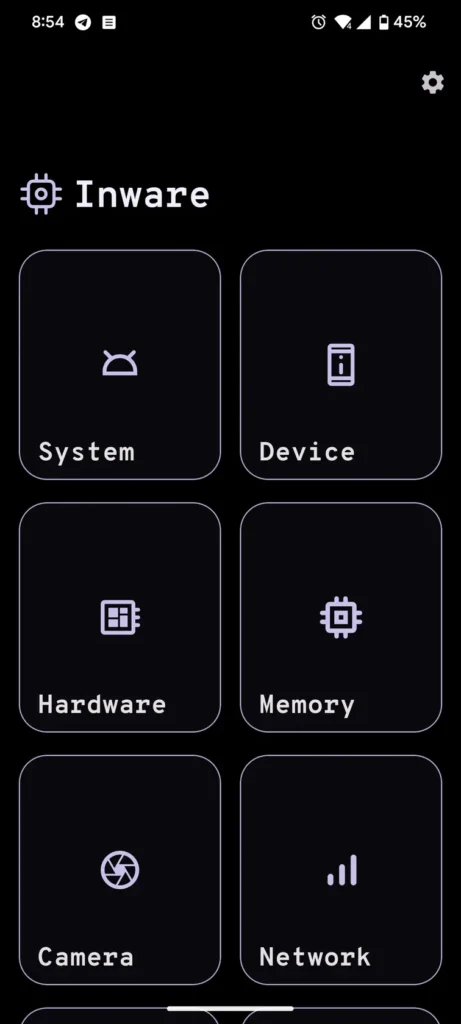 Inware - Best Hardware Test Apps For Android