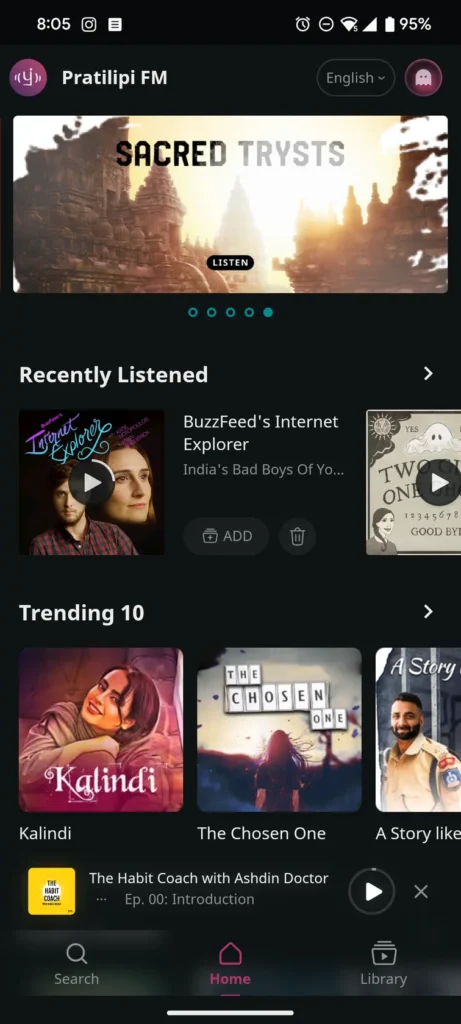 Pratilipi FM - Best Audiobook Player Apps for Android
