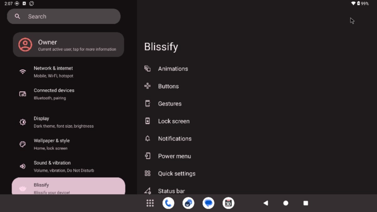 Bliss OS 16 customization