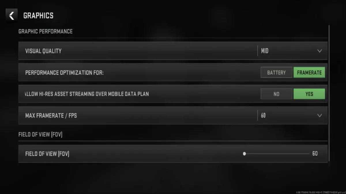 call of duty warzone mobile settings