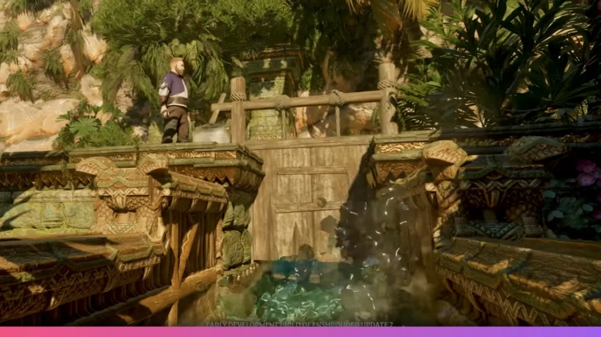 Enshrouded Water Update Reveals Floating Islands, Unique Furniture, and Flowing Water