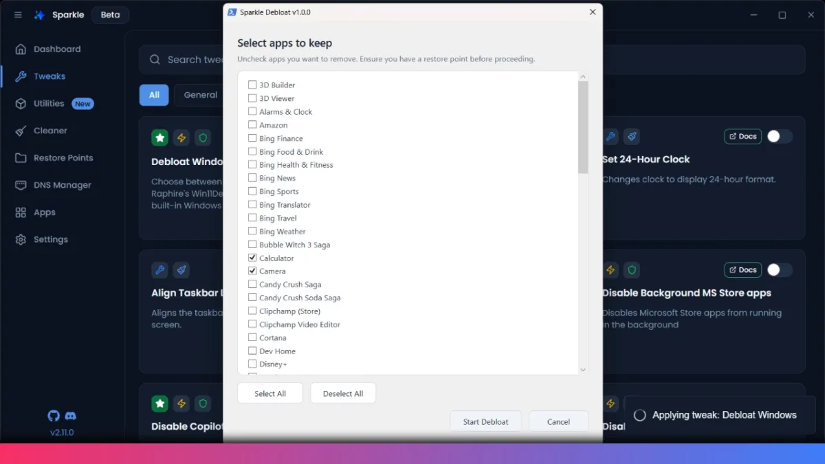 Sparkle Windows 11 Optimizer – Free Debloat Tool, Performance Tweaks & How to Use