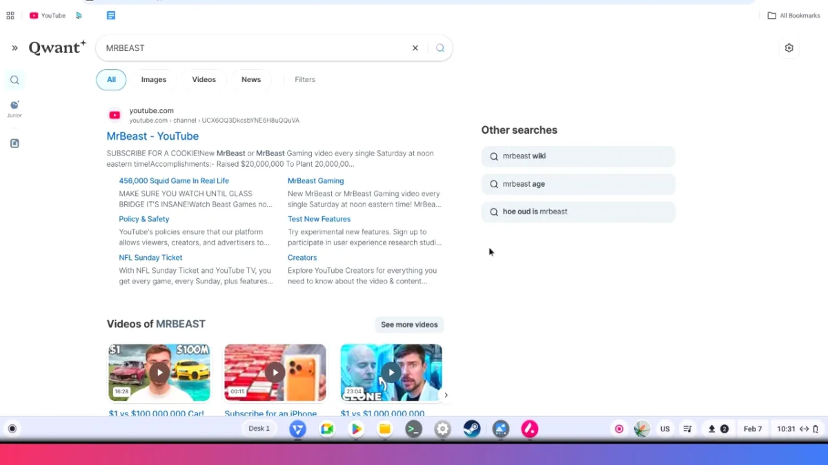 qwant search results